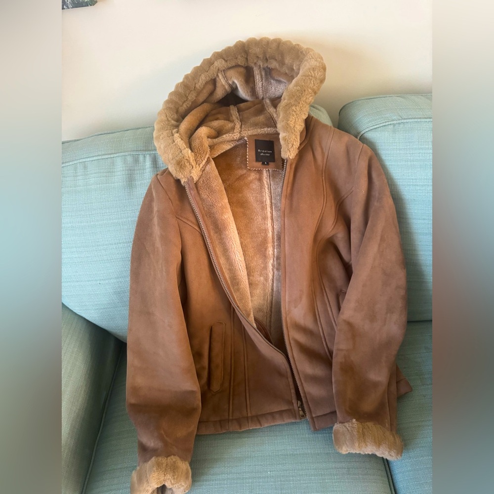 Braetan Tan Women's Suede & Faux Fur Jacket